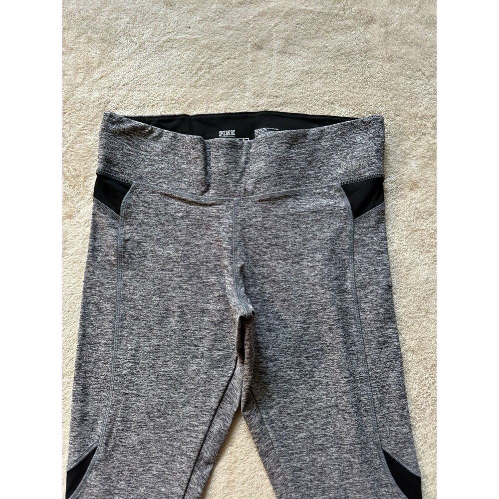 Victorias Secret PINK Ultimate Yoga Pants Gray Black‎ Workout Leggings Size M - Picture 2 of 11